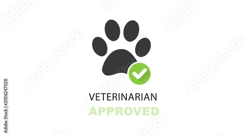 Veterinary icon with little paw and cross.
