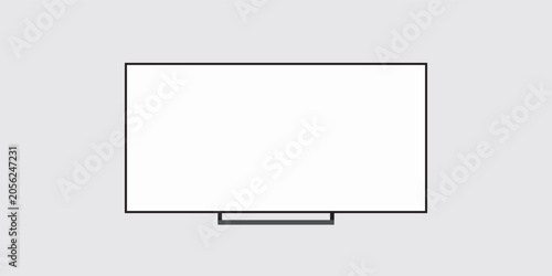 Принти на полотні 4K TV flat screen lcd or oled, plasma, realistic illustration, White blank monitor mockup