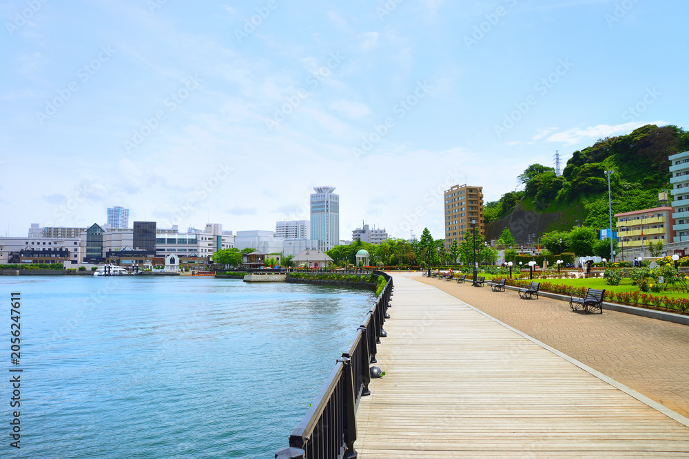 Naklejka premium 春の公園 神奈川県横須賀市ヴェルニー公園の風景