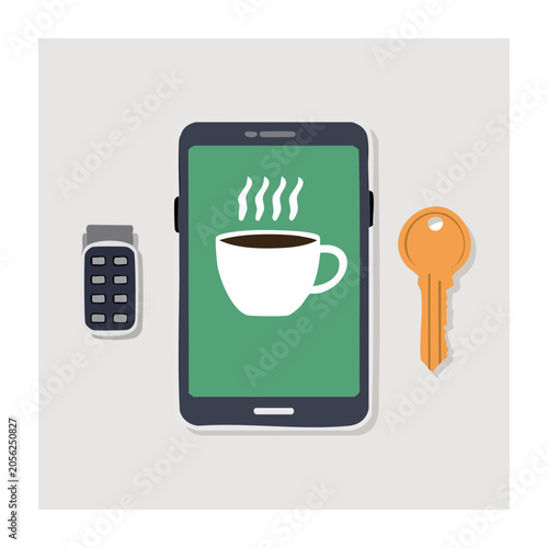 Smartphone with green battery icon on screen