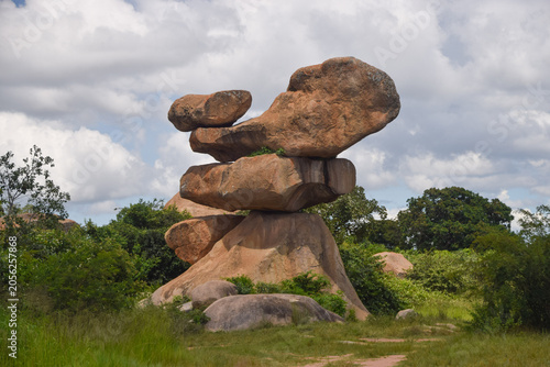 Chiremba natural balancing rocks in Epworth, Zimbabwe