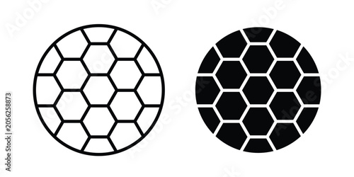 Football icon black, Stroke line and clipart style bundle