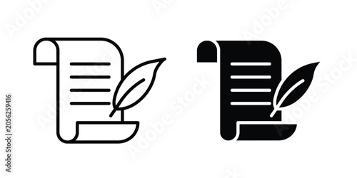 Photos History icon black, Stroke line and clipart style bundle