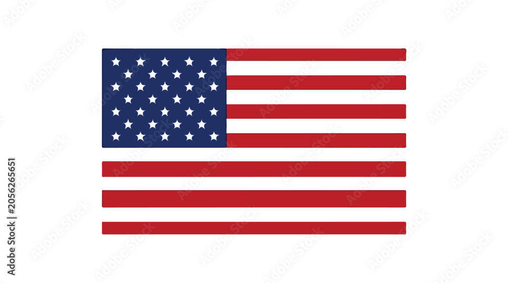 Obraz premium American flag waves proudly on 4th of July summer celebration
