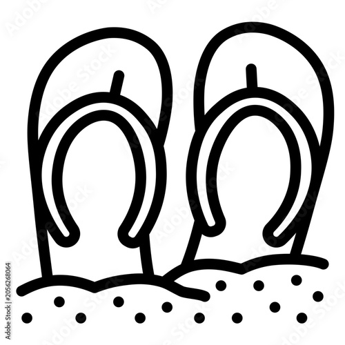 Slippers on Sand Icon