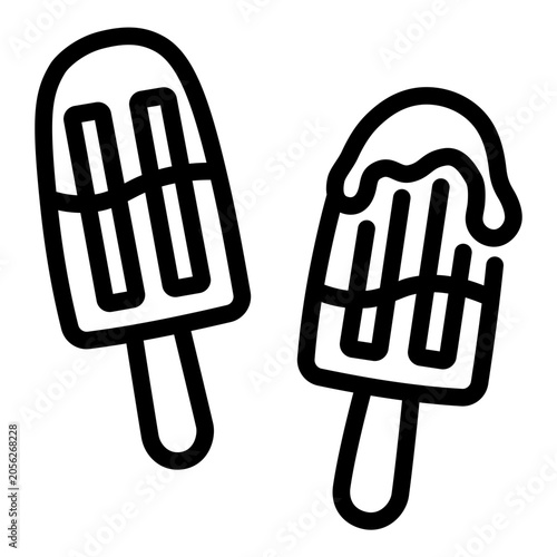 Two Popsicles On Sticks Icon