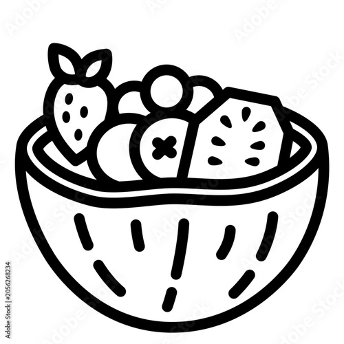 Tropical Fruit Bowl Icon