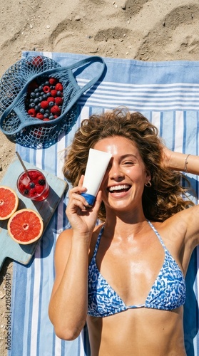 Summer Skincare Beach Scene