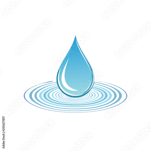 Minimalist teardrop shape vector icon