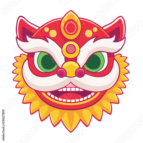 Cartoon tiger face vector illustration