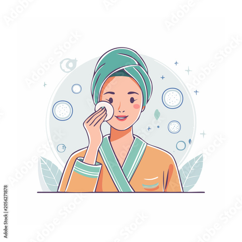 Woman listening to music with headphones
