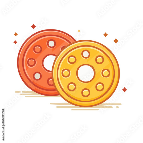 Flat design target with bullseye pattern