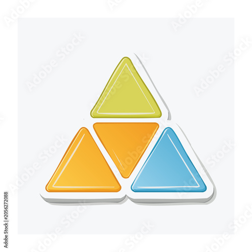 Flat design traffic cone vector icon
