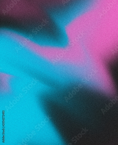 Cyan Pink Purple Black Noise Grain Gradient Background With Neon Abstract Light Shadow Effect
