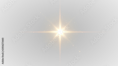 Yellow star flash glow sparkle bright ray abstract light illustration.
