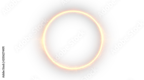 Fotografia Glowing neon portal energy vortex ring abstract sci fi teleport dimension space gate