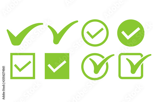Cuadro en lienzo Green check mark icon