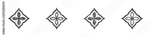 Tableau sur toile Sketch monochrome luxury goods company logo design set