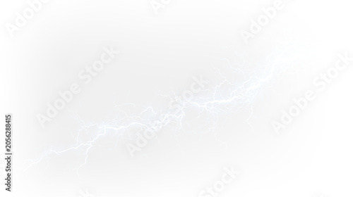 Fotografie Abstract Blue Lightning Energy Bolt Overlay Effect