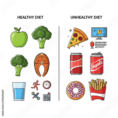 Healthy vs Unhealthy Diet: Food Choices for Wellness Comparison