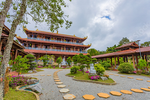 View of Khanh Lam pagoda in Mang Den in Vietnam which is a very famous destination of Quang Ngai