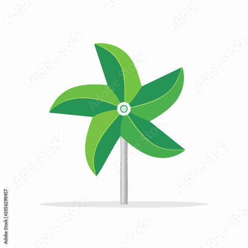 Green Pinwheel Toy