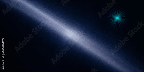 Abstract streak of glowing light on dark background with abstract diagonal background velocity brilliance wallpaper atmosphere artistic spotlight contrast.
