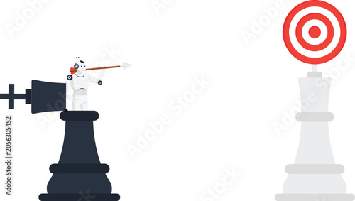 Photos Robot automation attracting digital currency using magnetic force for wealth generation and investment strategy, showing future technology business concept with golden coin