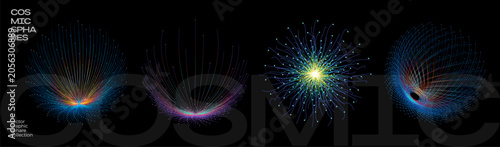 Φωτογραφία Abstract visualization of cosmic phenomena with glowing particles and light trails, suggesting space, universe, and energy