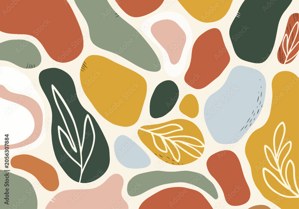 Fototapeta premium Creative color blocks abstract background vector with contemporary artistic style