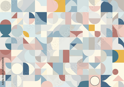 Quadro su tela Pastel inspired abstraction highlighting proportion repetition and contemporary