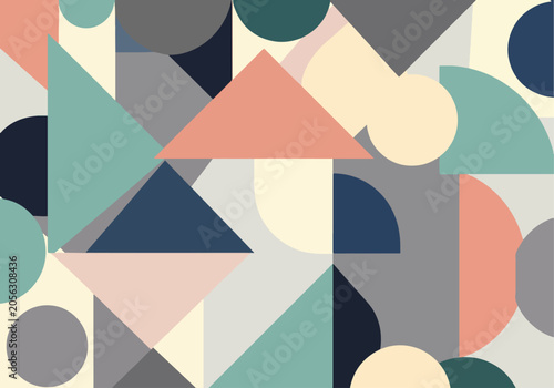 Fotografie Creative abstract pattern balancing simplicity complexity and visual rhythm effo