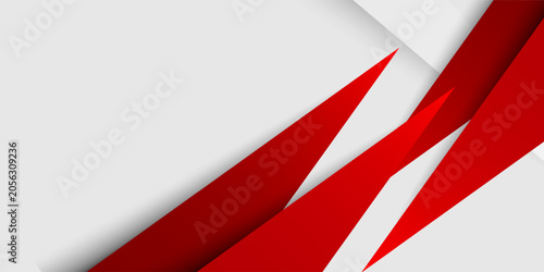 Modern red swoosh background with glossy three-dimensional waves. Clean futuristic vector design for corporate presentation, web banner, and company report.