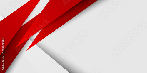 Modern red swoosh background with glossy three-dimensional waves. Clean futuristic vector design for corporate presentation, web banner, and company report.