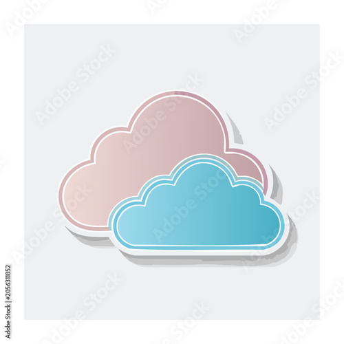 Flat design speech bubble with sound wave