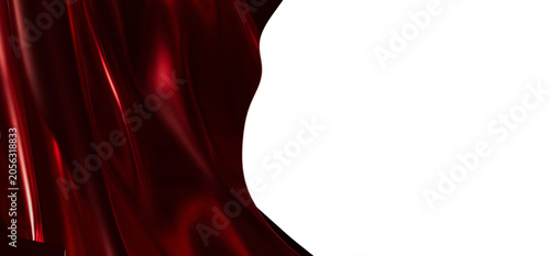 Elegant red curtain backdrop, ideal for backgrounds, luxurious designs, and creative projects. Provides space for text a