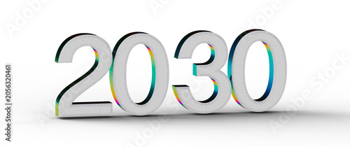 Cuadro en lienzo Bold 3D rendering of the year 2030, in a contemporary style