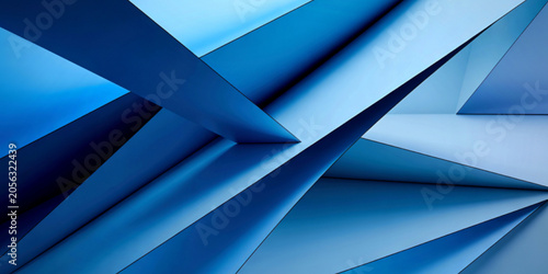 Photos Blue Abstract Geometric Sharp Paper Shapes Background