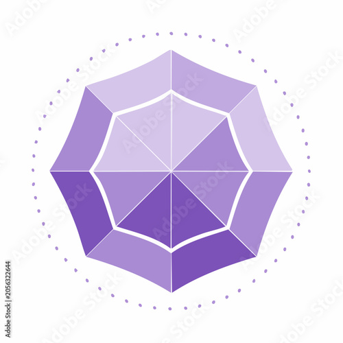 Radar Chart Diagram with Purple Hues