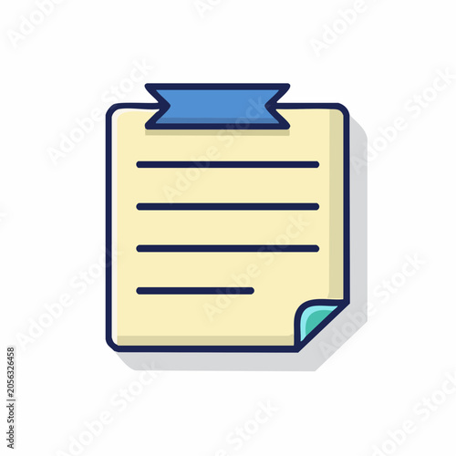Clipboard with Paper and Lines Icon