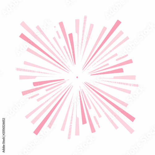 Pink Burst of Light Rays