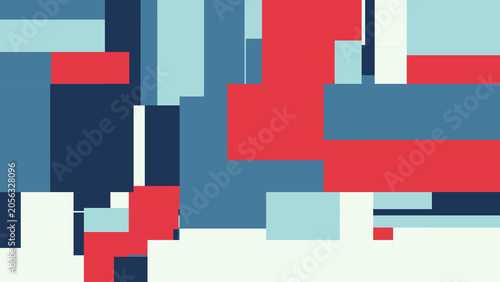 Abstract geometric pattern forming colorful artistic patchwork mosaic
