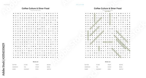 Relaxing Diner Food Word Search for Adults - 4DN