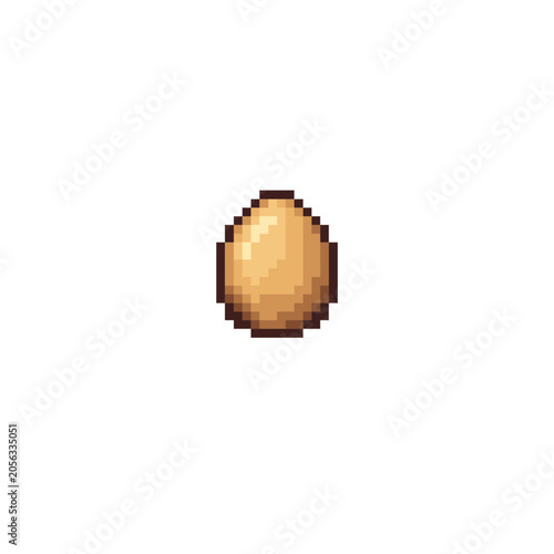 Pixel art brown egg