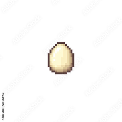 Pixel art white egg