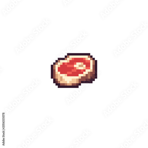 pixel art raw steak