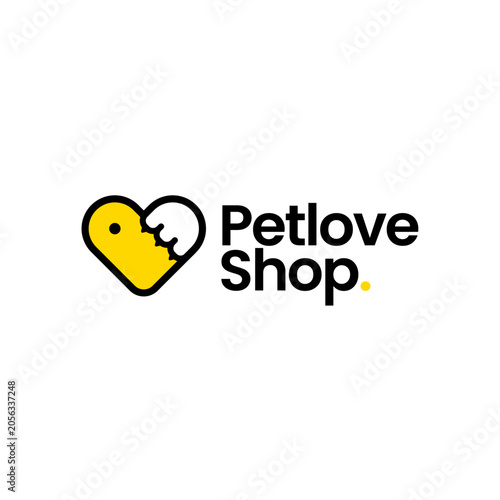 paw pet love price tag shop store logo vector icon illustration