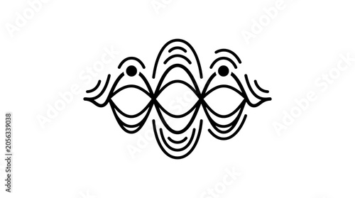 Foto Abstract Waveform Sound Visualization