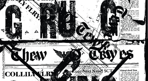 Принти на полотні Distressed old abstract texture overlays