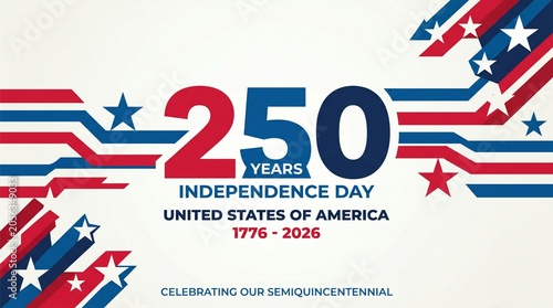 vector background for the 250 years of Independence celebration of the United States of America / USA